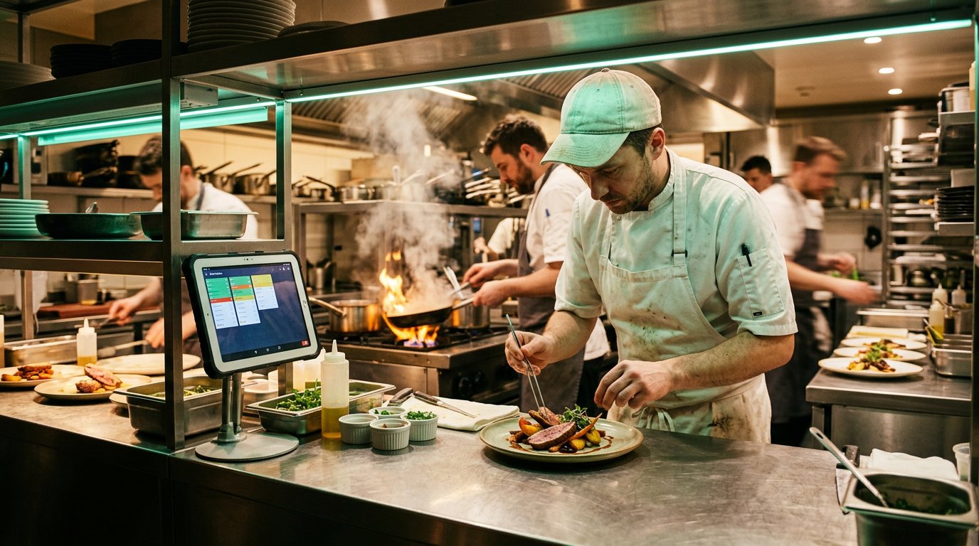 Kitchen pass during service